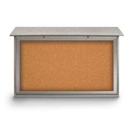 United Visual Products Indoor Enclosed Combo Board, 48"x36", White Frame/Green & Cinnabar UVCB4836W-GREEN-CINNABA